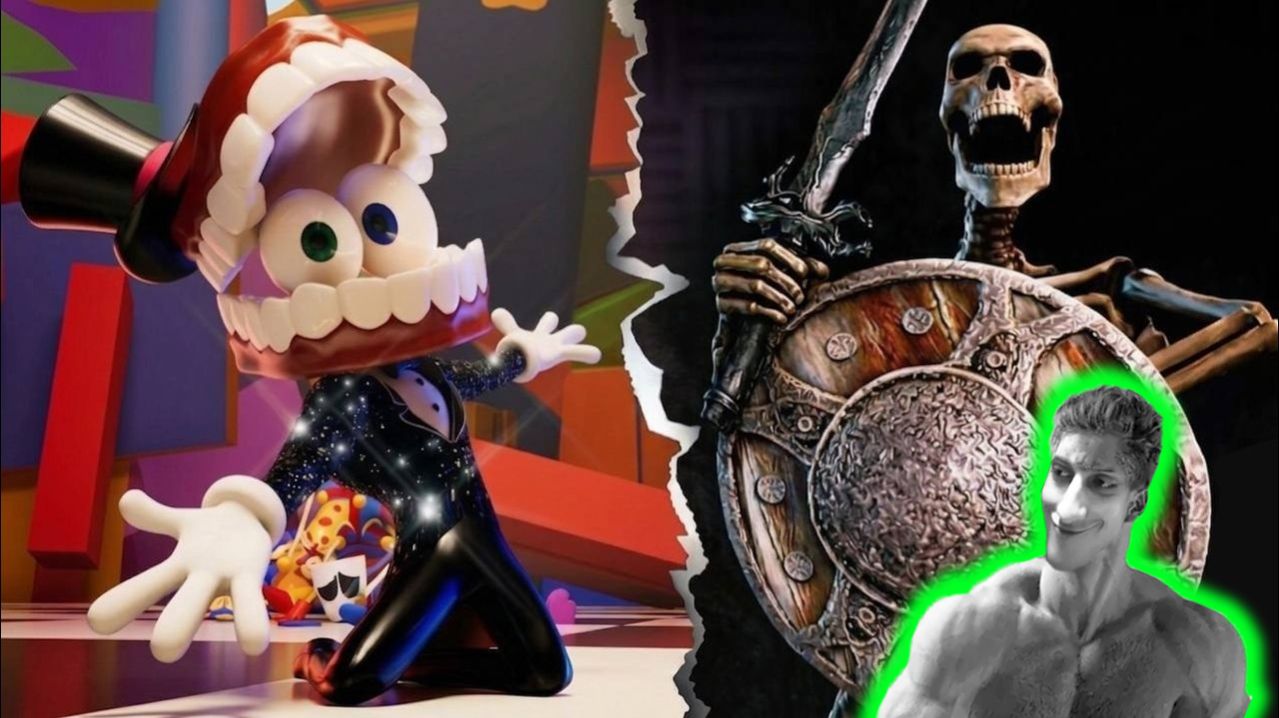 Песня Кейна, но Скелет Стучит по Щиту РЕМИКС - Реакция на SuperKek - удивитеьный цифровой цирк мем