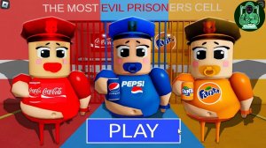 Семейка КОКА-КОЛА ПРОТИВ ПЕПСИ ПРОТИВ ФАНТЫ БЕЖИТ ИЗ ТЮРЬМЫ! Игровой процесс #Обби #Роблокс #roblox