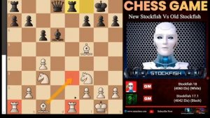 НовыйСтокфиш 18рпожертвовалферзявпартиипротивсвоейстаройверсии—Стокфиша 17.1_ШахматыСтокфишар