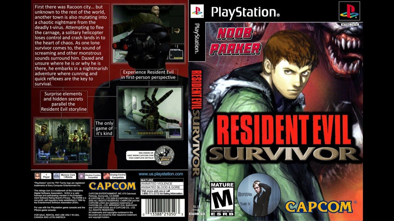 Resident Evil Survivor playstation ps1 Ретро Игра