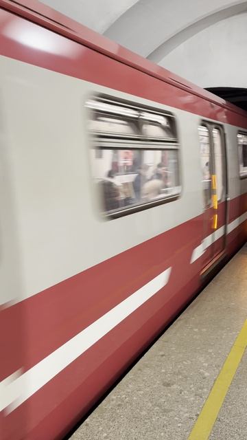 Поезд метро на станции Академическая