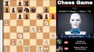 Stockfish 18 (4060 Elo) сыграл против Магнуса, Хикару и Таля (8194 Elo) вместе в одной партии. Русс