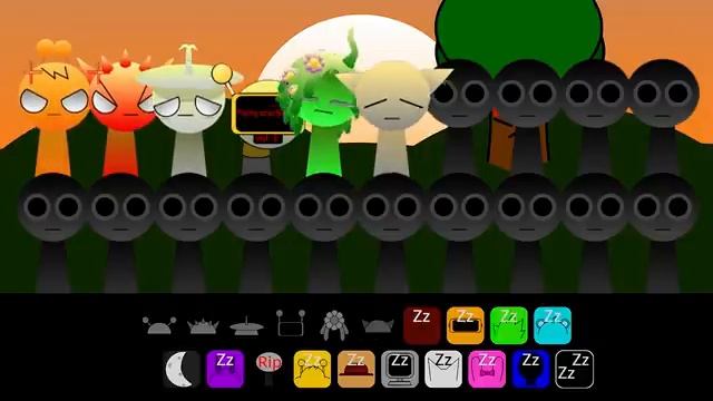 Спрунки_Sprunki All Cant Sleep ALL Characters Together