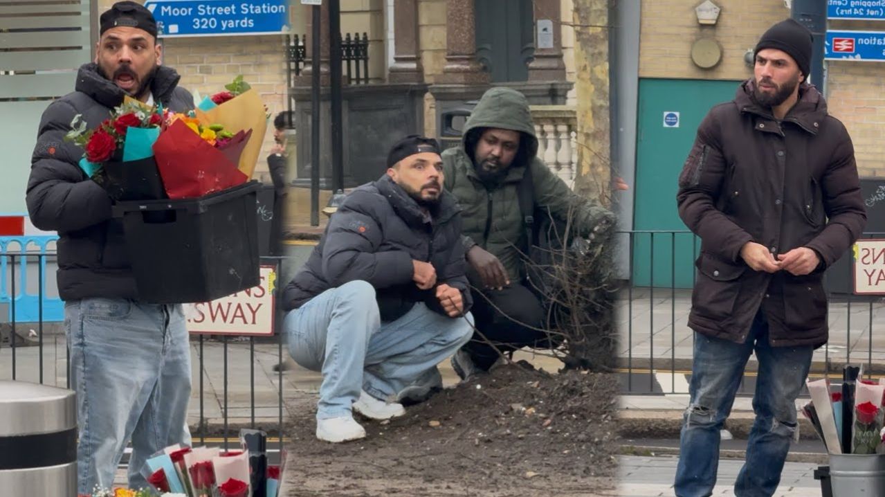 Шутка с продажей цветов другому мужчине | Шутка с разговором с невидимым человеком.