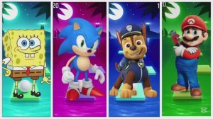 Губка Боб против Соника, Щенячьего Патруля и Супер Марио: Музыкальный Баттл в Тайлс Хоп