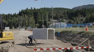 Япония. Монтаж крупномасштабной дренажной системы длиной 100 м