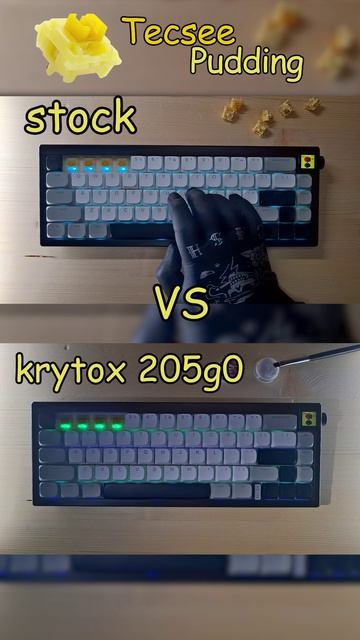 Tecsee Pudding stock VS krytox 205g0