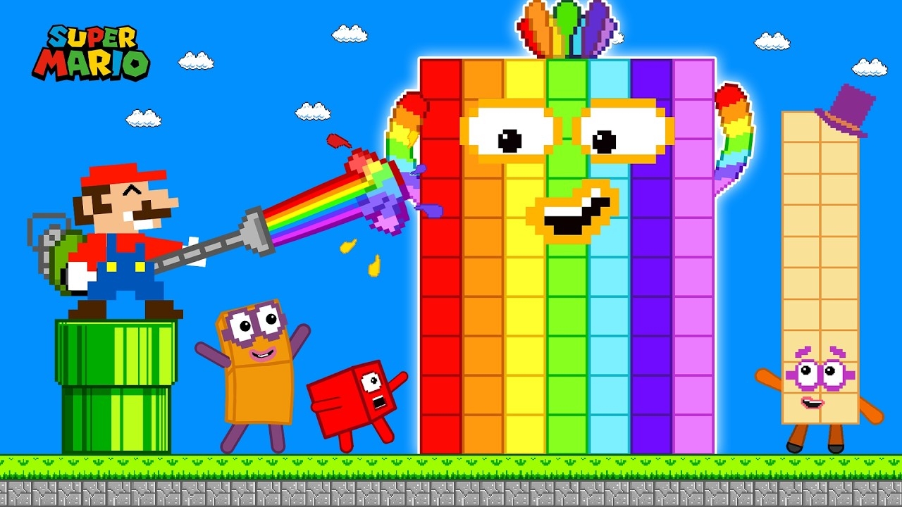 😹🎨Марио помогает блокам раскрасить 70 новых скинов в лабиринте