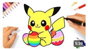 КАК НАРИСОВАТЬ МИЛОГО ПАСХАЛЬНОГО ПИКАЧУ ❤️