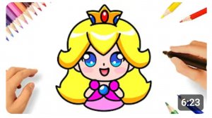 КАК НАРИСОВАТЬ ПРИНЦЕССУ ПИЧ В СТИЛЕ КАВАЙИ ПРОСТО 👑 SUPER MARIO BROS