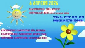 "АСТРОПРОГНОЗИК на 06.04.2026 (ВСЕ ЗНАКИ ЗОДИАКА)!!!