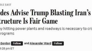 ‼️🇺🇸🏴☠️ Помощники Трампа убеждали его, что иранская инфраструктура — законная цель, — WSJ