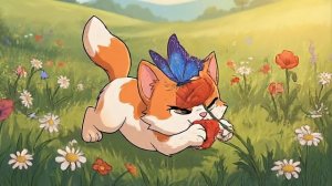 Котенок и бабочка версия 2