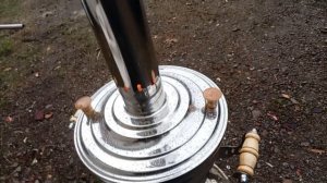 Первая растопка нового самовара.