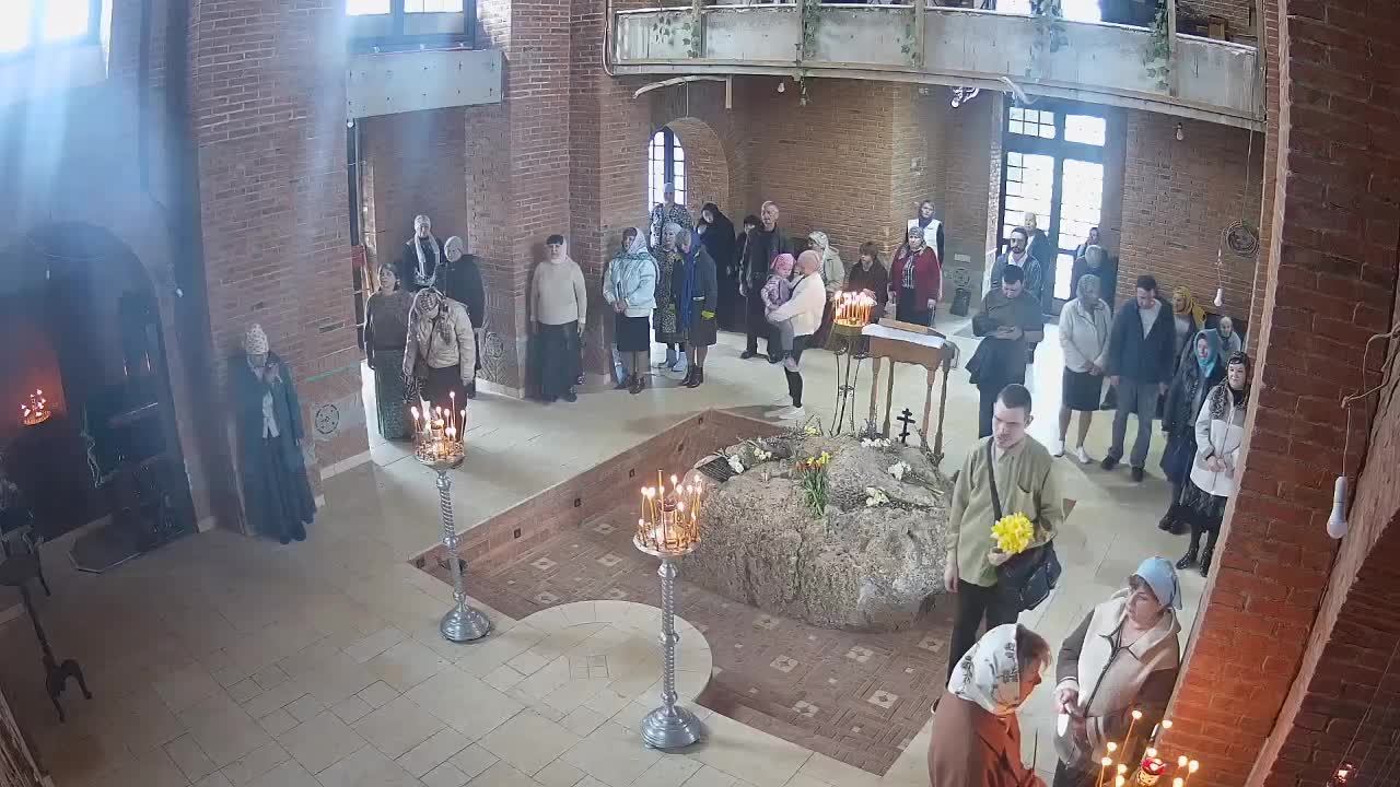 Прямая трансляция из строящегося Георгиевского храма на горе Катерлез смотреть онлайн