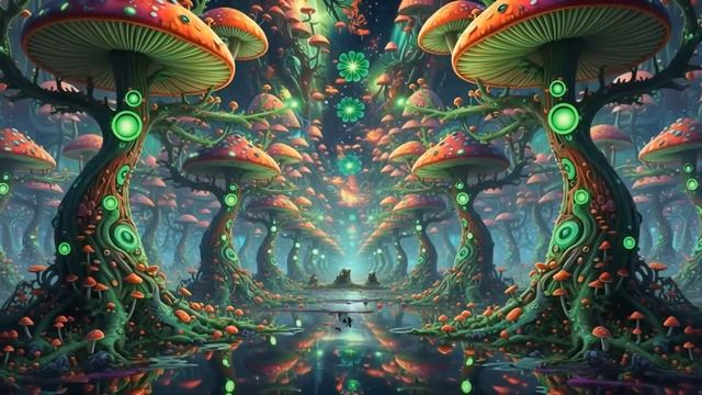 Psychedelic Trance - Glowing Forest  Journey Mix 2025 (AI Visuals) Vol.2