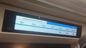Работа наддверного табло в синем балтийце на станции Пионерская 🔵