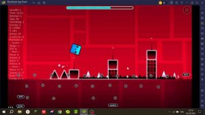 видео по Geometry Dash, проходим Stereo Madness с двумя монетами