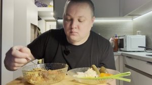 Жареная картошка на сале мукбанг