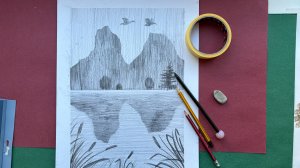 Пейзаж простым карандашом. Мастер-класс.