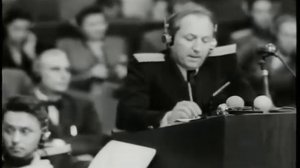 "Допрос подсудимого Геринга" Нюрнберг, суд над главарями Германии.