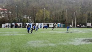 1 тайм. Первенство г.Сочи 2026г. СШ Сочи 2015 г.р. - СШ 9. Итоговый счёт 13:0