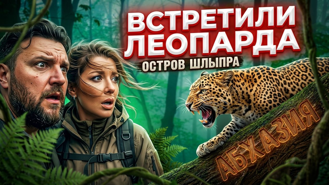 АБХАЗИЯ ШОКИРУЕТ ⚡ ВСТРЕТИЛИ ЛЕОПАРДА ⚡ Мюссера Райский остров Шлыпра