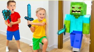 Крис и Майк играют в Майнкрафт в реальной жизни!