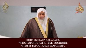 Я поторопился к тебе, Господи, чтобы ты остался доволен | Шейх Мустафа аль-'Адави