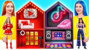 Строим Удивительный Кукольный Домик в Стиле Соцсетей | Барби vs Братц Челлендж от Multi DO Smile