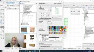 ArchiCad 6-4 . Как поменять цвет мебели ,  стен и колонн на плане