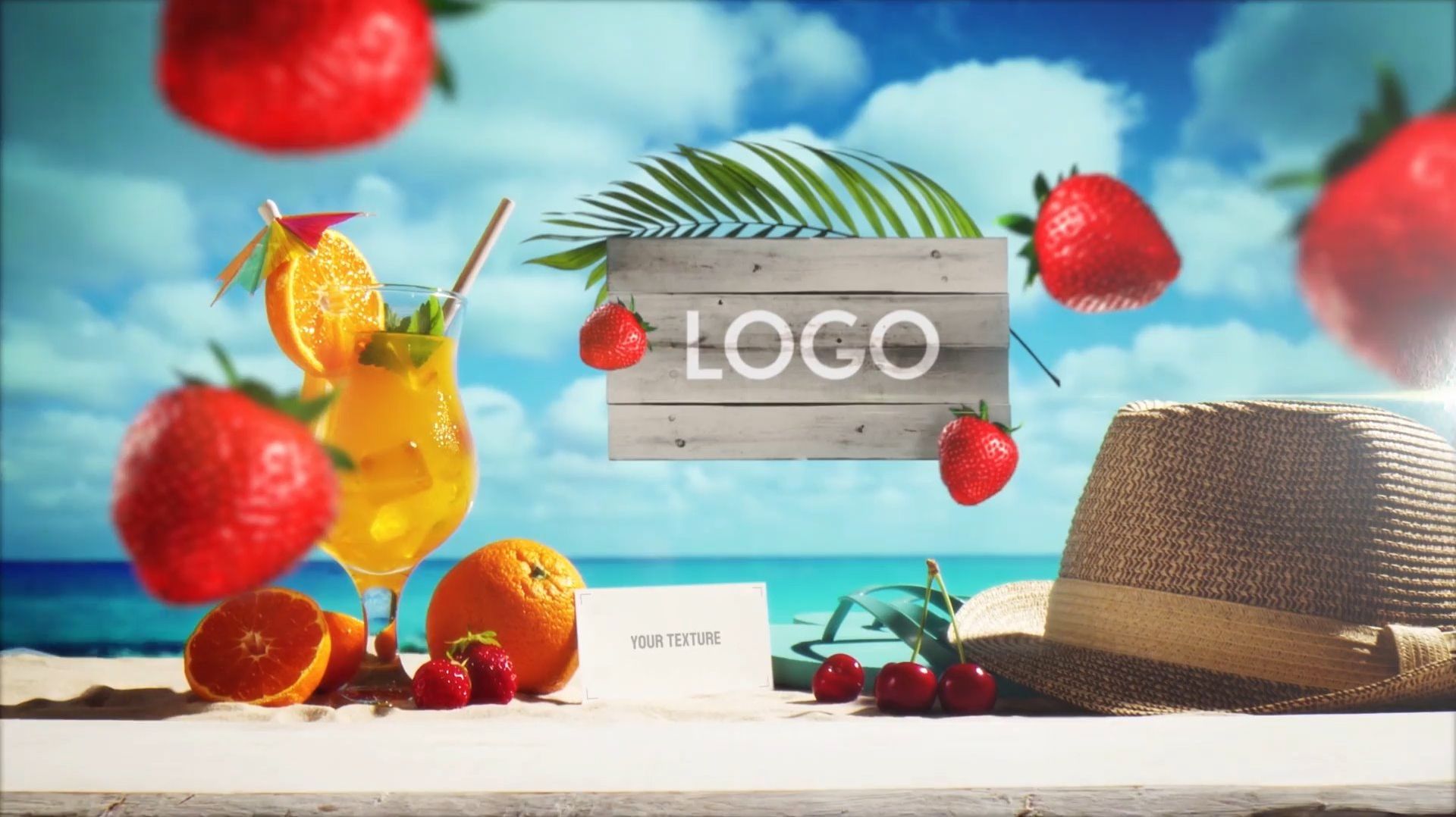 Интро Отдых на пляже. Заставка на заказ, монтаж видео, пример