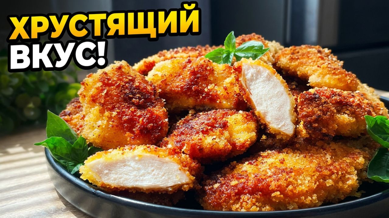 Лучшие нагетсы из куриного филе 😋! Хрустящий и насыщенный вкус! Домашний рецепт