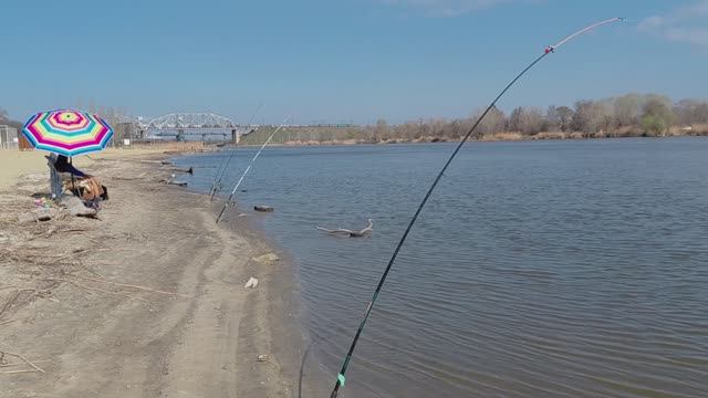 Красивые места на реке.Лето в начале апреля.