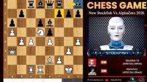 Stockfish18продемонстрировалблестящиеловушкивдебютепротивAlphaZeroв2026годуStockfishпротивAlphaZeroр
