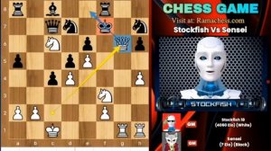 Stockfish18сыграл партиюсрейтингом5000Elo,вкоторойпожертвовалвсёпротивSensei | ШахматыStockfishнарус