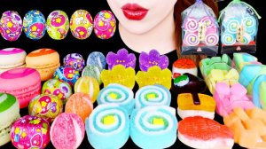 🍭 ASMR Мукбанг: Радужные сладости! Шоколадное яйцо, мармелад, желейки и маршмеллоу 😍