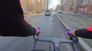 Еду работать на велосипеде первый раз в 2026 году