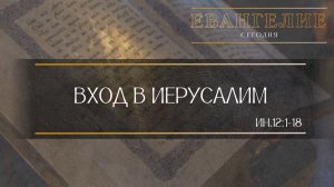 Евангелие Сегодня: Вход в Иерусалим (Ин.12:1-18)