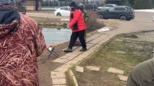поимка форели
