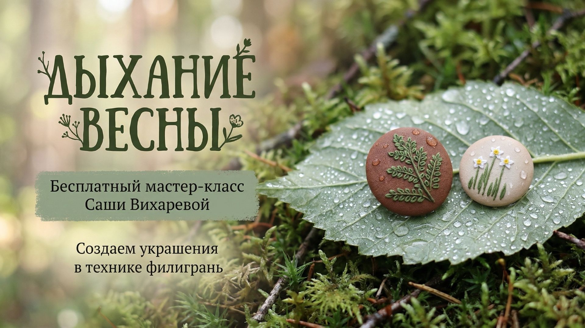 МК по созданию броши Дыхание весны