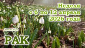 РАК | ТАРО прогноз на неделю с 6 по 12 апреля 2026 года