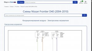 Схемы Nissan Frontier D40 (2004-2010)
