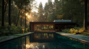 brutalist ambient ｜｜ pool house ｜｜ spruce