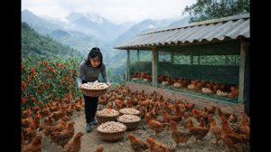 Покидание города и начало жизни в лесу: садоводство. Сбор куриных яиц и помидоров.