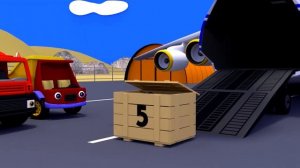 Грузовик Тема и бензовоз, на самолете, прилетят на карьер. Где они помогут самосвалу и экскаватору.