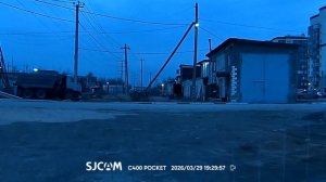 экшен камера sjcam c400 (съёмка в сумерках)