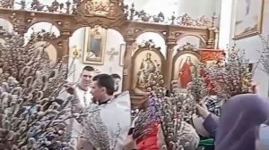 Вход Господень в Иерусалим. Богослужение в Албазинском храме г.Благовещенска.