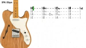 Sunset Blues Groove Guitar Backing Track in E