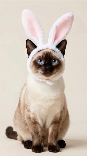 Кот в костюме зайца: милый и забавный момент! #кот #питомцы #юмор